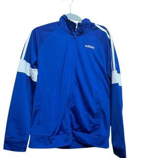 Adidas Boys Royal Blue Full Zip Track Jacket Size L 14/16